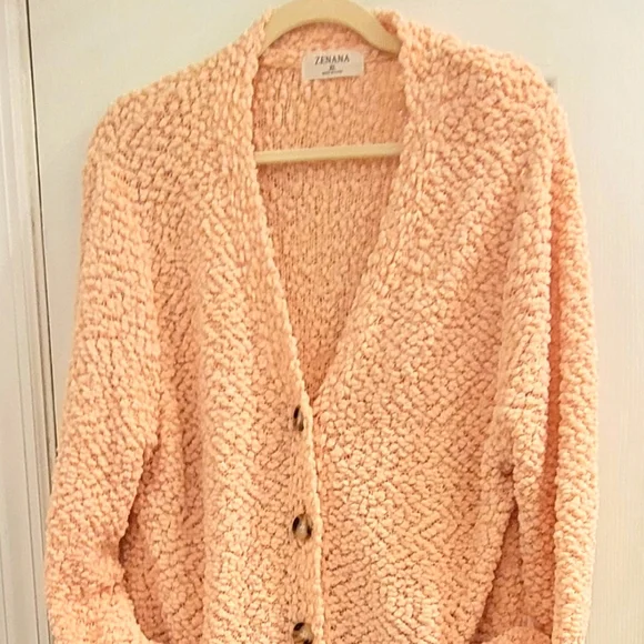 Zenana NWOT Popcorn Cardigan XL - Picture 7 of 9